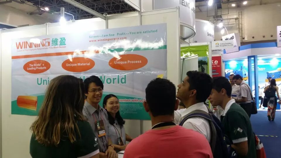 東莞維盈攜熱塑性聚氨酯彈性體微縫篩網(wǎng)亮相2015年巴西國際礦業(yè)機(jī)械展覽會(huì)
