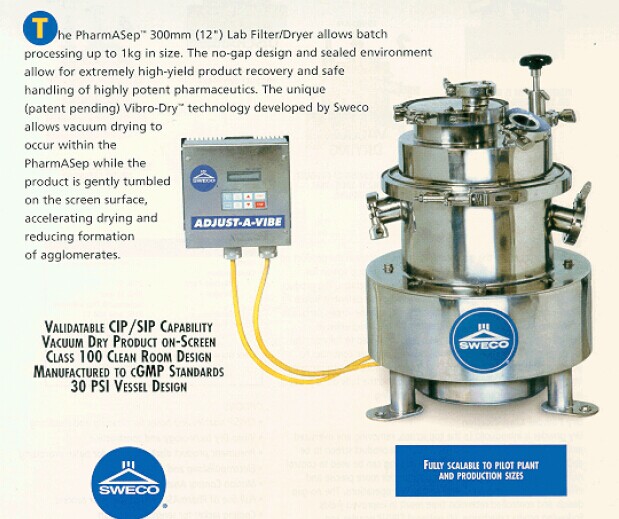 SWECO 專利微球干燥振動(dòng)篩
