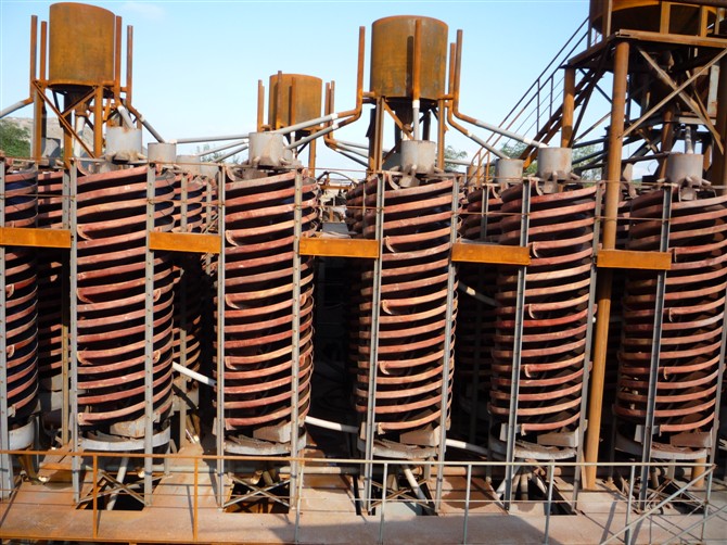 江西龍達低耗能塔式溜槽 鈦鐵礦選礦設(shè)備