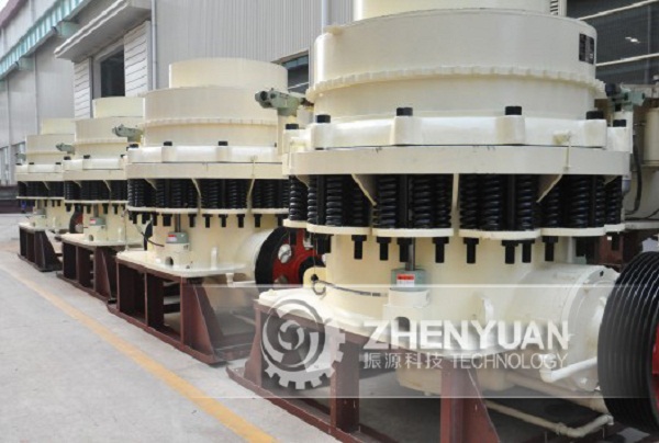 河南鵝卵石高效圓錐式破碎機、石灰石圓錐破報價振源科技型號 