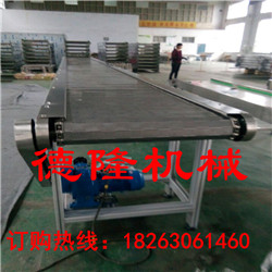  水平鏈板輸送機自動化輸送設(shè)備不銹鋼鏈板傳送帶運輸傳送設(shè)備德隆