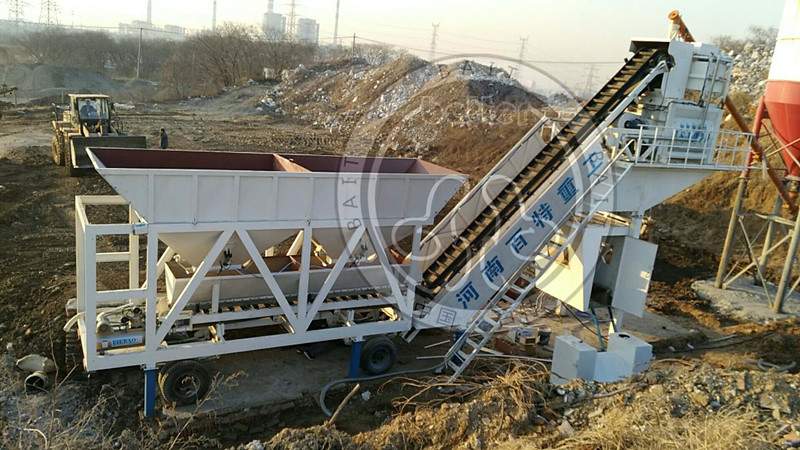 YHZ-A移動(dòng)混凝土攪拌站，移動(dòng)水泥倉(cāng)，臥式水泥罐