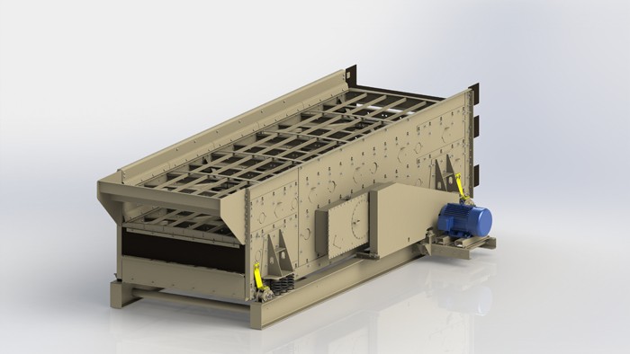 三軸橢圓篩機(jī)制砂移動(dòng)破輪胎破用水平振動(dòng)篩