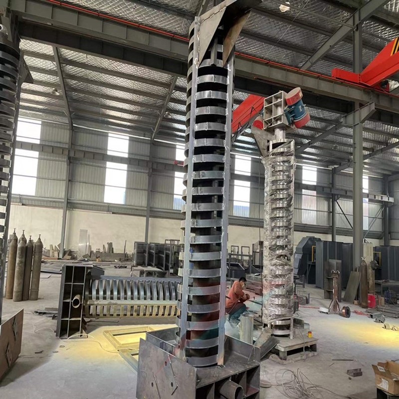 			 建材食品原料 螺旋垂直提升機 水冷卻上料機			 