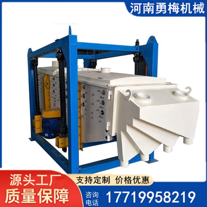 			 油田填充砂橡膠球清網方形搖擺篩 pvc粉末方搖篩			 