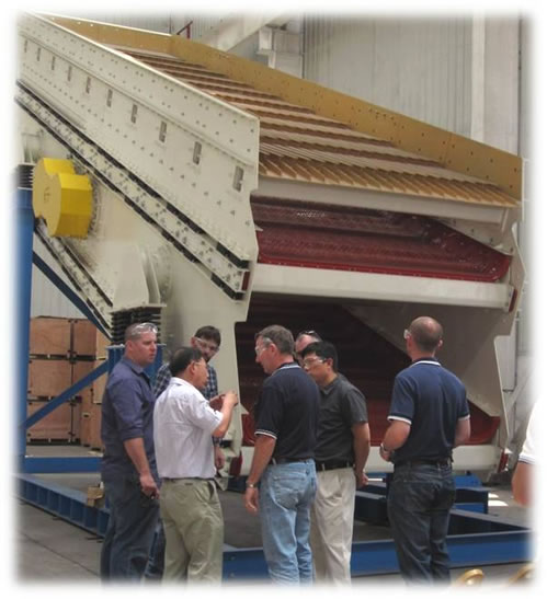 客戶參觀考察奧瑞洗煤振動篩