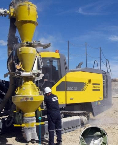 取樣作業中的ROC L8 反循環鉆機