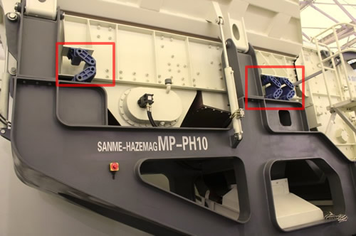 上海山美重礦移動篩分設備應用ROSTA彈性振動支撐