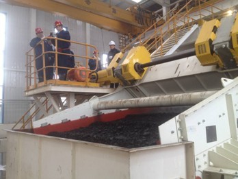 奧瑞精煤脫介篩運行情況