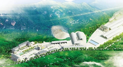 貴州雙越磐石建材科技有限公司廠區全景效果圖