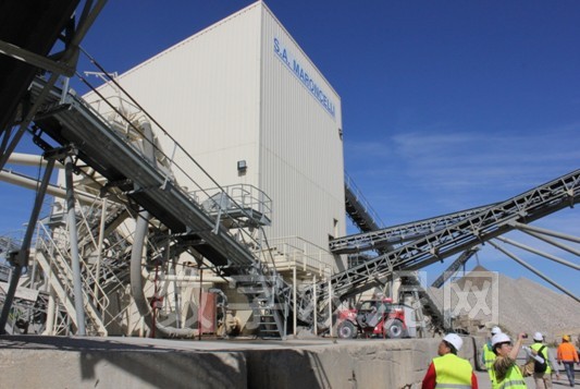 砂石骨料工藝生產線現場考察