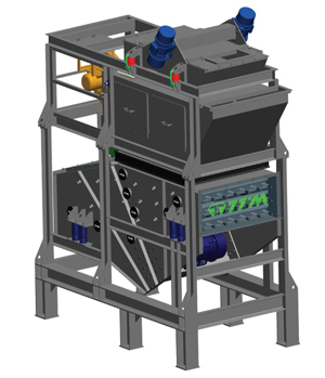 QS氣流中頻干砂分級篩分機