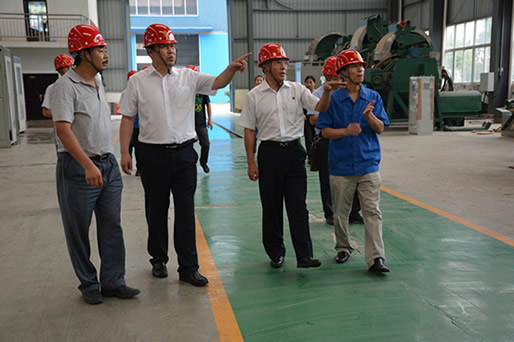 遼寧東方測控集團(tuán)總裁包良清一行參觀湖北鑫鷹環(huán)保科技有限公司