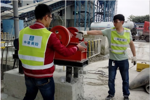 中建商品混凝土成都分公司嬌子站引入試塊破碎機實現效益環保雙目標