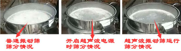 超聲波振動(dòng)篩篩分情況對比